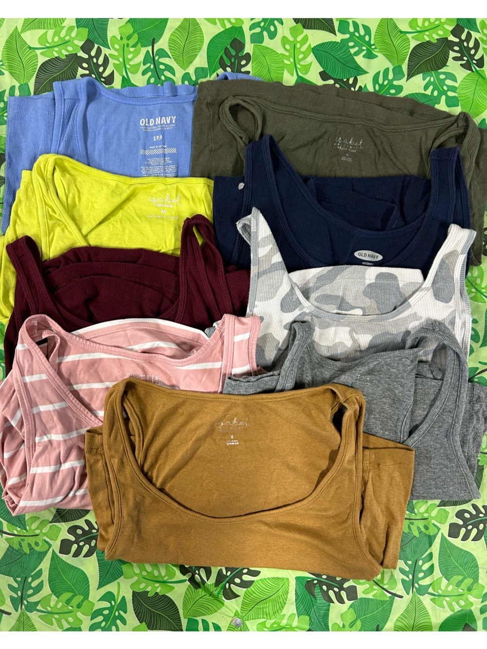 10 Assorted Maternity Tank Tops - Multi Color Pack